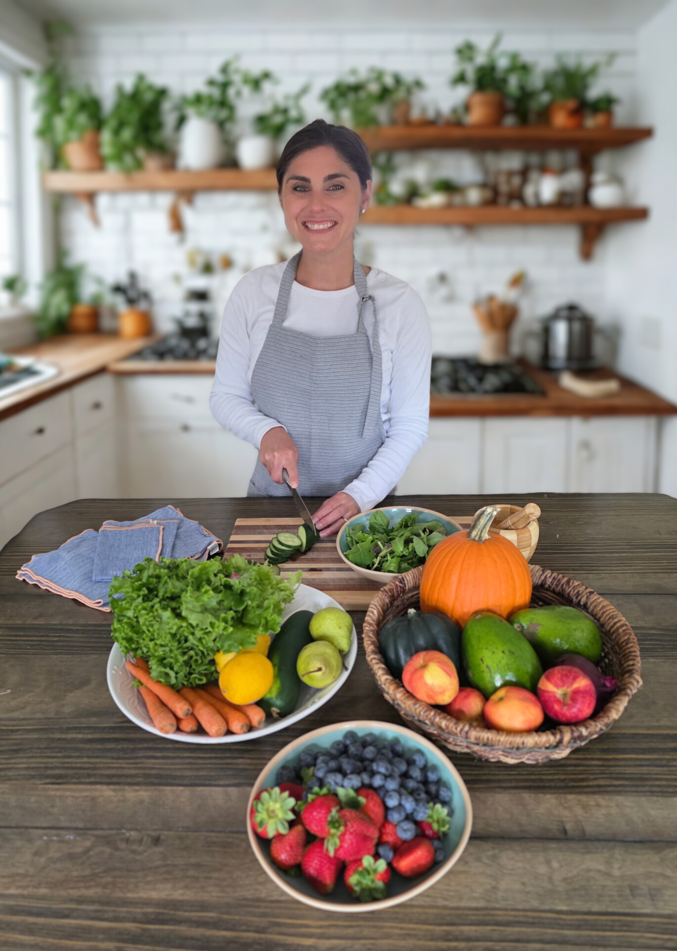 Lydia preparing natural foods